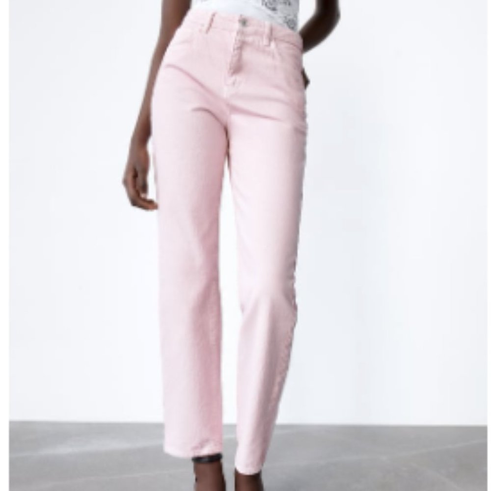 NWOT Zara Super High Rise Straight Leg Jeans